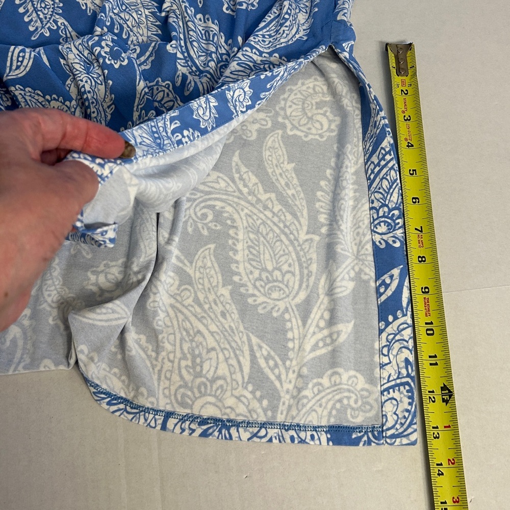 J Jill Wearever Collection Blue & White Paisley Maxi Tank Dress Size S Petite - Picture 7 of 13